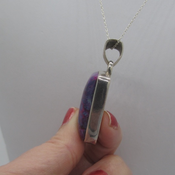 Vintage Sterling Purple Necklace - Picture 7 of 9
